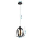 Industrial black metal cage pendant light kitchen decor