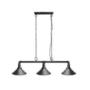 Industrial black metal conical hanging ceiling light dining room