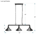 Industrial black metal conical hanging ceiling light dining room