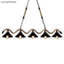DecorBites™ Industrial Black Metal Island Chandelier Cage Restaurant Light Fixture