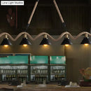 DecorBites™ Industrial Black Metal Island Chandelier Cage Restaurant Light Fixture