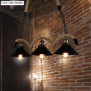 DecorBites™ Industrial Black Metal Island Chandelier Cage Restaurant Light Fixture
