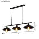 Industrial black metal island lamp dining room 3 light chandelier
