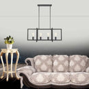DecorBites™ Black 4-Head Industrial Metal Pendant Light for Living Room