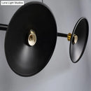 Industrial black metal island pendant with cone shade dining room light