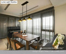Industrial black metal island pendant with cone shade dining room light