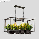 Industrial black metal led plant hanging light dining room e26 e27 bulb