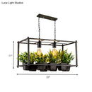Industrial black metal led plant hanging light dining room e26 e27 bulb