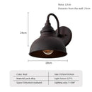Industrial black metal outdoor wall lamp patio dome sconce