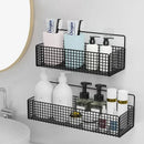Industrial black metal two tier bathroom storage shelf – bathroom