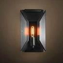 Industrial black metal wall mounted sconce light bedroom fixture