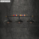 DecorBites™ Industrial Metal Wire Frame Island Light with Barn Shade - Black Finish, 2/3 Heads, Ideal for Billiard Room