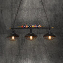 Industrial black metal wire frame island light billiard room pendant