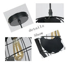 Industrial black metal world map pendant light for dining room