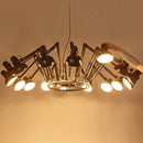DecorBites™ Industrial LED Pendant Light Spider Iron Hanging Chandelier Fixtures