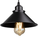 Industrial black pendant light with edison bulb for kitchen