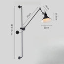 Industrial black & red adjustable rotating led wall lamp bedroom
