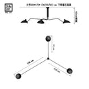 Industrial black spider ceiling lamp living room metal chandelier