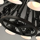 Industrial black spider iron chandelier living room pendant light