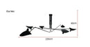 Industrial black swing arm chandelier dining room 5 light fixture