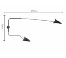 Industrial black swing arm chandelier dining room 5 light fixture