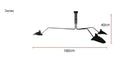 Industrial black swing arm chandelier dining room 5 light fixture