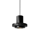 Industrial black travertine cement pendant light kitchen hat light