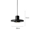 Industrial black travertine cement pendant light kitchen hat light