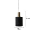 Industrial black travertine cement pendant light kitchen hat light