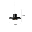 Industrial black travertine cement pendant light kitchen hat light