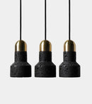 Industrial black travertine cement pendant light kitchen hat light