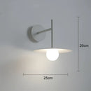 Industrial black wall lamp bedroom minimalist disc sconce