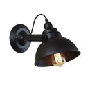Industrial black wall sconce bedroom retro wrought iron lamp