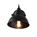 Industrial black wall sconce bedroom retro wrought iron lamp