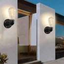 Industrial black water pipe wall lamp bedroom red valve light