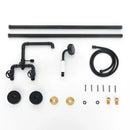 Industrial black & white dual handle shower faucet bathroom tap