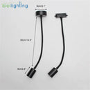 Industrial black & white gooseneck ceiling light kitchen spot lamp