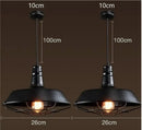 Industrial black & white iron pendant lights kitchen cage chandelier