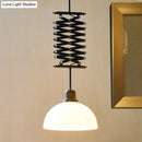 Industrial black & white pendant light balcony extendable lamp