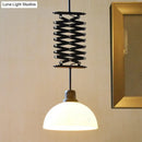 Industrial black & white pendant light balcony extendable lamp