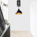 Industrial black & white pendant light balcony extendable lamp