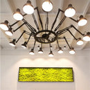 Industrial black & white spider ceiling lamp living room adjustable