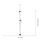 Industrial black wrought iron adjustable pendant lamp bedroom light