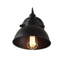 Industrial black wrought iron wall sconce bedroom edison lamp