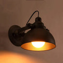 Industrial black wrought iron wall sconce bedroom edison lamp