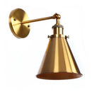 Industrial brass adjustable arm wall sconce garden lamp