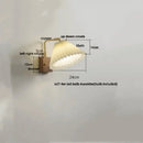 Industrial brass and walnut led wall light bedroom sconce
