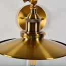 Industrial brass decorbites adjustable long arm wall lamp bedroom sconce