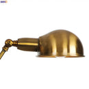 Industrial brass dual head adjustable wall sconce bedroom wall lamp