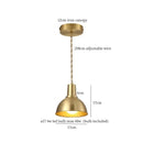 Industrial brass iron art led pendant light kitchen decor